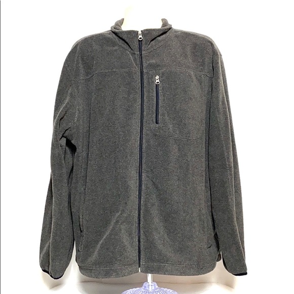 Foundry Mens Grey Zipup Fleece Jacket 